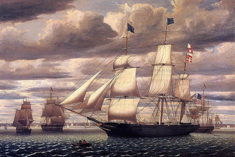 Fitz Hugh Lane Clipper Ship Southern Cross Leaving Boston Harbor china oil painting image